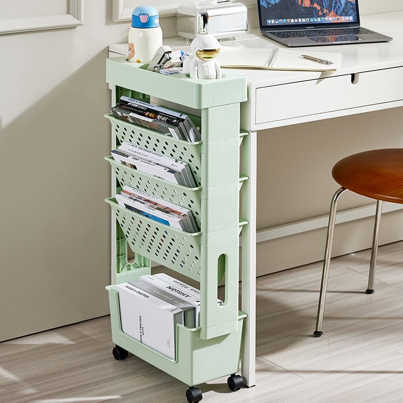 Book Cart Rolling - Under Desk Rolling Storage Cart, Desk