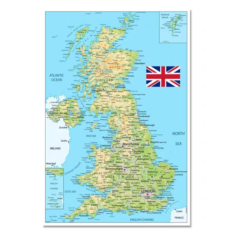 Large HD UK Map Posters Prints - đánh giá và giá Office Furniture Uk