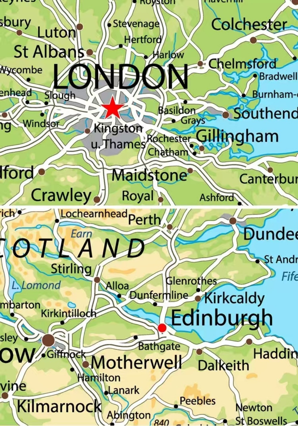 Large HD UK Map Posters Prints - đánh giá và giá Office Furniture Uk