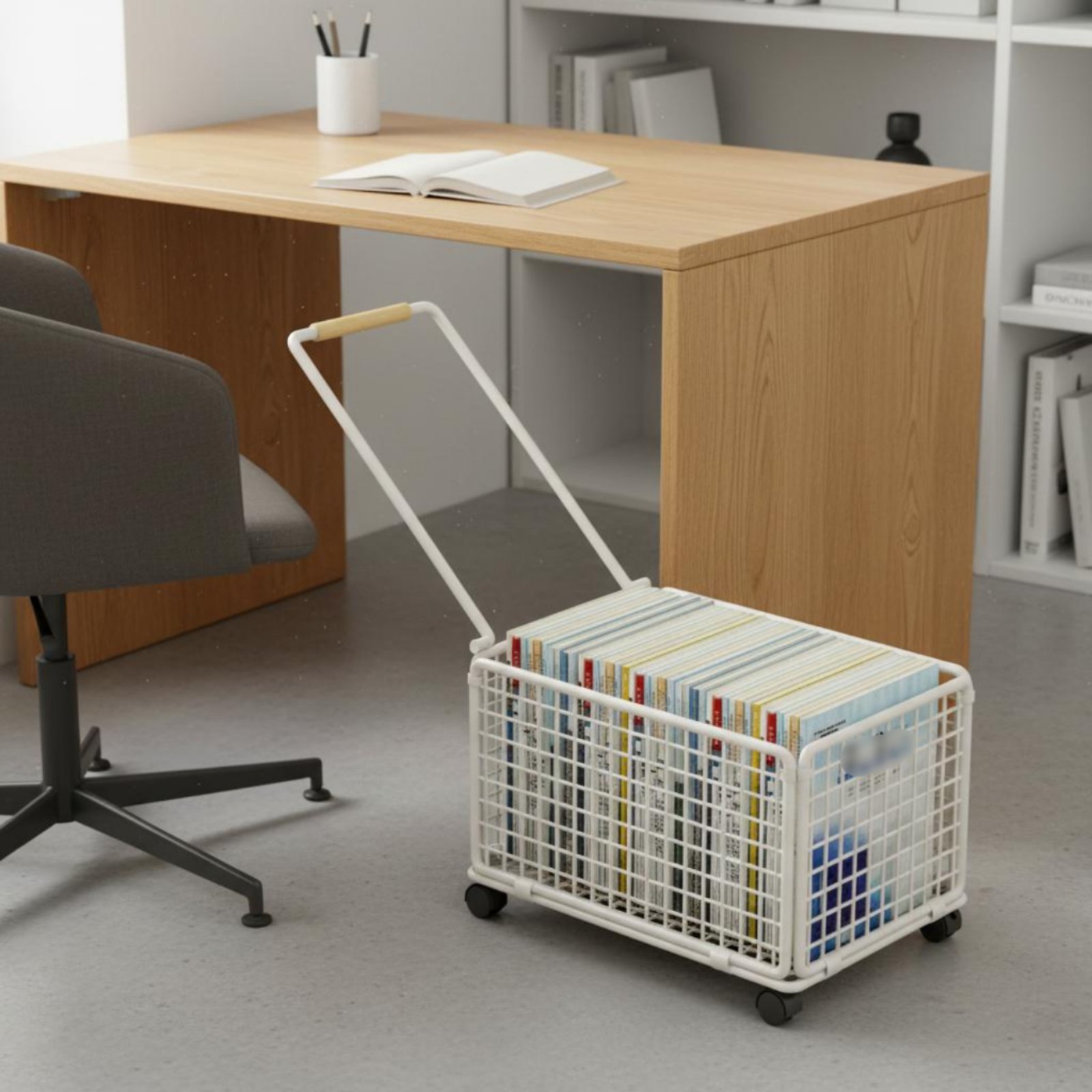 Deskside Storage Trolley With  - đánh giá và giá Book Cart Rolling