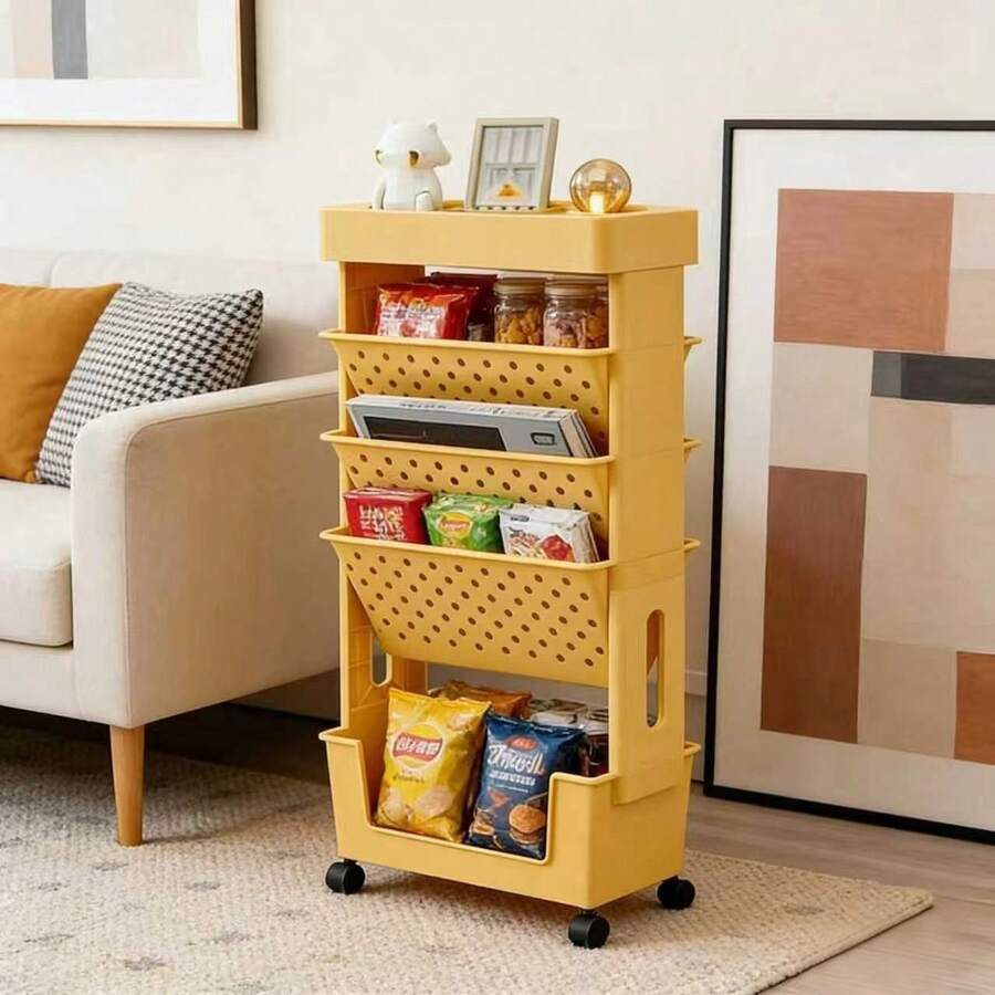 5-Tier Rolling Storage Cart wi - đánh giá và giá Book Cart Rolling